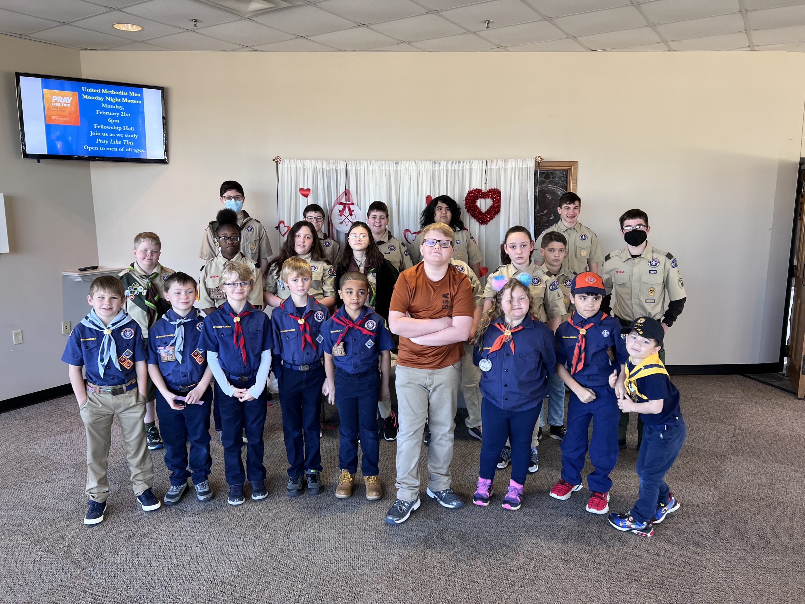 Scouts Posing for a Group Photo